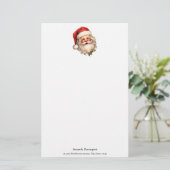 Holly Jolly Santa Claus Retro Briefpapier (Stehend Vorderseite)
