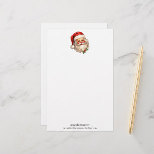 Holly Jolly Santa Claus Retro Briefpapier