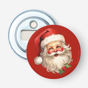 Holly Jolly Santa Claus Retro Flaschenöffner