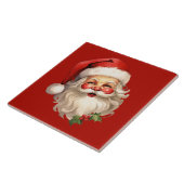 Holly Jolly Santa Claus Retro Fliese (Seite)