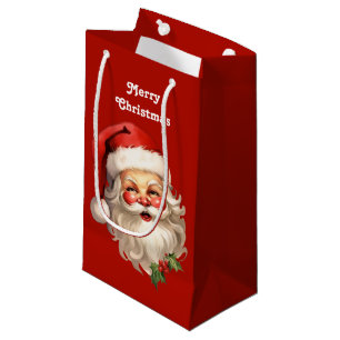 Holly Jolly Santa Claus Retro Kleine Geschenktüte