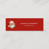 Holly Jolly Santa Claus Retro Mini Visitenkarte (Vorderseite)