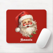 Holly Jolly Santa Claus Retro Mousepad (Mit Mouse)