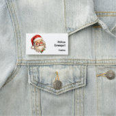 Holly Jolly Santa Claus Retro Namensschild (Beispiel)