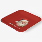 Holly Jolly Santa Claus Retro Pappteller (Gewinkelt)