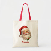 Holly Jolly Santa Claus Retro Tragetasche (Vorne)