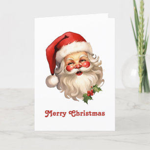 Holly Jolly Santa Claus Retro Weihnachten