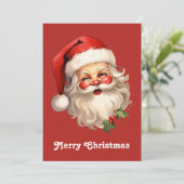 Holly Jolly Santa Claus Retro Weihnachten (Stehend Vorderseite)