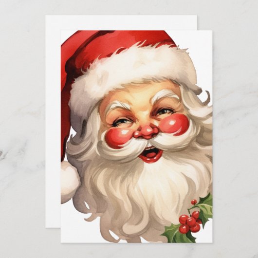 Holly Jolly Santa Claus Retro Weihnachten (Vorne/Hinten)