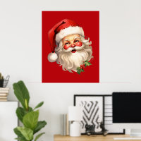 Holly Jolly Santa Claus Retro Weihnachten