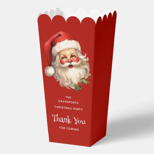 Holly Jolly Santa Claus Retro Weihnachten Vielen D Geschenkschachtel (Vorderseite)