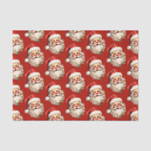 Holly Jolly Santa Claus Retro Weihnachtsmuster Seidenpapier