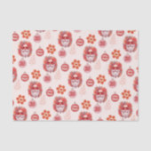 Holly Jolly Santa Vibes Pink Retro Holiday Seidenpapier (Vorderseite)