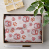 Holly Jolly Santa Vibes Pink Retro Holiday Seidenpapier (Geschenk)