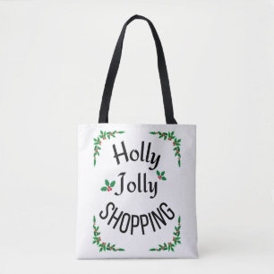 Holly Jolly Shopping Winter Holiday Tasche