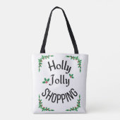 Holly Jolly Shopping Winter Holiday Tasche (Rückseite)