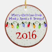 Holly Jolly Snowman CUSTOM Keramikornament (Hinten)