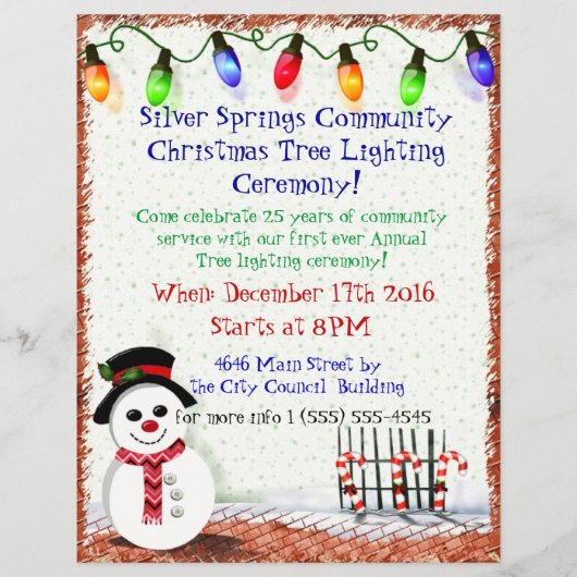 Holly Jolly Snowman Flyer (Vorne)