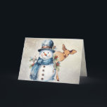 "Holly Jolly Snowman" mit einem Vater Karte<br><div class="desc">Freuen Sie sich auf den Feiertagsjubiläum mit dieser bezaubernden Weihnachtsgrüßkarte mit einem heiligen, fröhlichen Schneemann, verziert mit festlichen Hündchen, begleitet von einer seltsamen kleinen, um seine Schulter herumschlingenden Garnele. Die Frontverkleidung erfasst die Wärme und die Laune der Saison in einer reizvollen Winterlandschaft. Im Inneren ist die herzliche Botschaft - "Ihnen...</div>