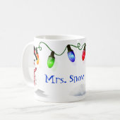 Holly Jolly Snowman PERSONALISIERT Kaffeetasse (Vorderseite Links)