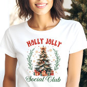 Holly Jolly Social Club Weihnachten Tri-Blend Shirt