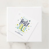 "Holly Jolly" Spaß und festliche Weihnachten Geschenkanhänger (Beispiel)