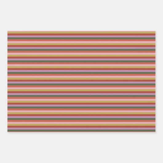 Holly Jolly Stripes Geschenkpapier Set (Vorderseite 3)