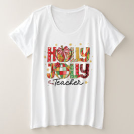 Holly Jolly Teacher Weihnachts-T - Shirt