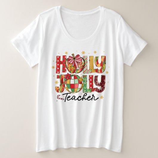 Holly Jolly Teacher Weihnachts-T - Shirt (Design vorne)
