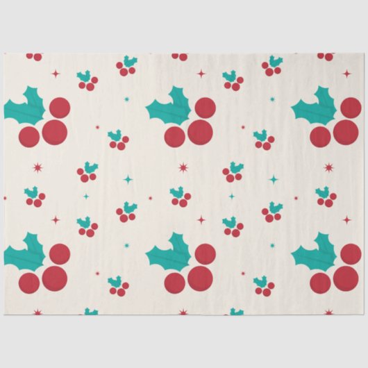 Holly Jolly Tissue Paper Seidenpapier (Vorderseite)