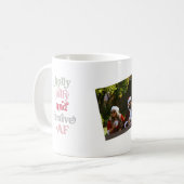 Holly Jolly und Festive AF Holiday Foto Tasse (Vorderseite Links)