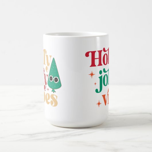 Holly jolly vibes Drink Coffee Tasse (Mittel)