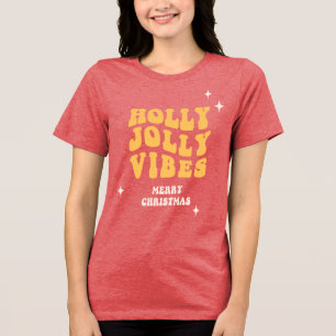 Holly Jolly Vibes - Frohe Weihnachten Tri-Blend Shirt