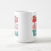 Holly Jolly Vibes Groovy Christmas Kaffeetasse (Mittel)