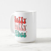 Holly Jolly Vibes Groovy Christmas Kaffeetasse (Vorderseite Links)