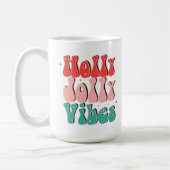 Holly Jolly Vibes Groovy Christmas Kaffeetasse (Links)