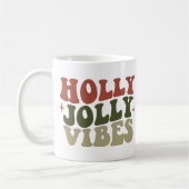 Holly Jolly Vibes Retro 1960er Weihnachtsgeschenk Kaffeetasse (Links)