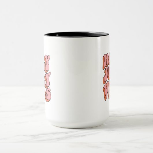 Holly Jolly Vibes - Retro Holiday Cheer Tasse (Zentrum)