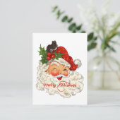 Holly jolly Vintag Santa Claus Frohe Weihnachten (Stehend Vorderseite)