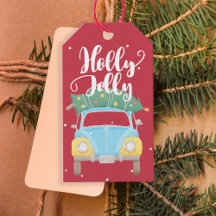 Holly Jolly Vintage Auto bunt Weihnachten