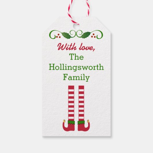 Holly Jolly Weihnachten - hausgemacht Geschenkanhänger (Rückseite)