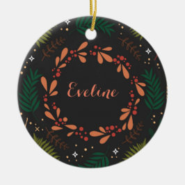 Holly-Jolly-Weihnachten Keramik Ornament