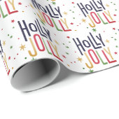 Holly Jolly - Weihnachten Niedlich Geschenkpapier (Rolleneckpunkt)