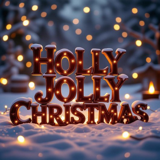 Holly Jolly Weihnachtsfeiertag Ornament Karte