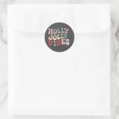 Holly Jolly Weihnachtsgeschenk Familie Weihnachtsf Runder Aufkleber (Tasche)