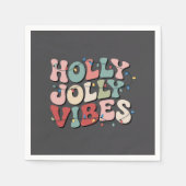 Holly Jolly Weihnachtsgeschenk Familie Weihnachtsf Serviette (Vorderseite)