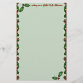 Holly Jolly Weihnachtsgeschoss Briefpapier (Vorderseite)