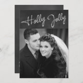Holly Jolly Weihnachtskarte Feiertagskarte (Vorne/Hinten)