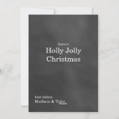 Holly Jolly Weihnachtskarte Feiertagskarte (Rückseite)
