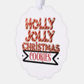 Holly Jolly Weihnachtskekse Ornament Karte (Links)